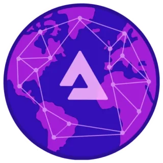 🌎 0c1d9c8c globo, tierra, mundo, red, abstracto, geométrico, morado, símbolo telegram sticker