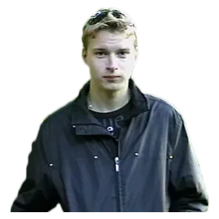 😈 03fdafda persona, hombre, chaqueta, gafas de sol, retrato whatsapp sticker