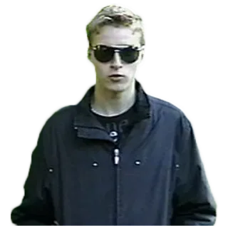 💀 31d98c01 persona, hombre, gafas de sol, chaqueta whatsapp sticker