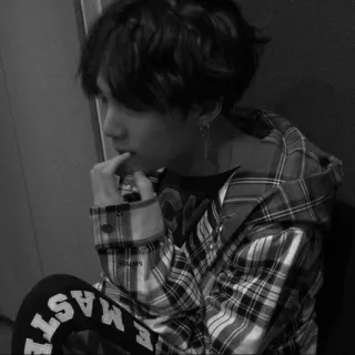 ➿ 4662db41 WASTE personne, homme, carreaux, veste, coiffure telegram sticker