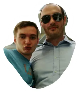 😘 c669052d persone, uomini, occhiali da sole, selfie, amicizia telegram sticker