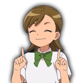 💥 2c6ee0d6 kreskówka, postać, dziewczyna, uśmiechnięta, szczęśliwa telegram sticker