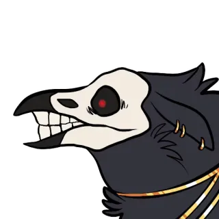 🌶 bb81699a Teschio, Furry, Mostro, Creatura fantastica, Cartone animato, Occulto, Demone, Scheletro telegram sticker