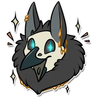 ✨ dfe2b311 mostro, creatura, fantasy, teschio, animale, scintillio, OC telegram sticker