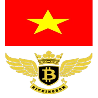 🎯 10976e3c BITKINGDOM вьетнам, флаг, крипто, биткоин, bitkingdom whatsapp sticker