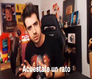 😪 ddcb9d44 Acuéstate un rato мужчина, сидит, внутри, комната telegram sticker