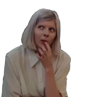 🤔 17a44af4 Aurora penyanyi, musisi, merenung, berpikir, Aurora Aksnes telegram sticker