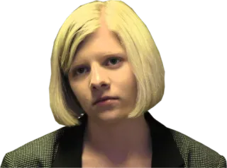 😒 18ed2e3b wanita, pirang, potret, orang, wajah telegram sticker