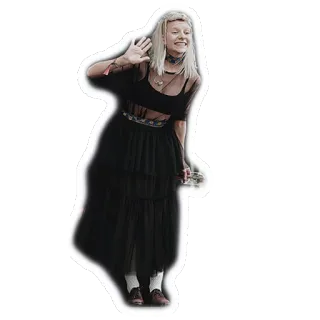 🙋 64a25441 Aurora 音乐家, 歌手, 作曲家, Aurora Aksnes, 艺术家, 挥手 whatsapp sticker