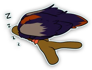 😴 c1e2c377 Z z Z z 자는, 새, 동물, 만화, 졸린, zzz whatsapp sticker