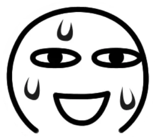 😅 889b2024 이모지, 땀, 미소, 불안, 표정 telegram sticker