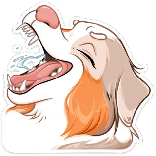 😀 55d2e52b cane, animale, felice, animale domestico, carino, divertente, espressione whatsapp sticker