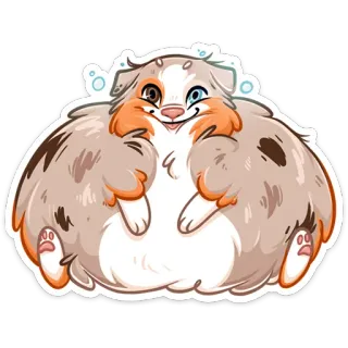 🤤 6ce7c7d5 개, 귀여운, 동물, 만화, 오스트레일리안 셰퍼드 telegram sticker