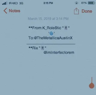 🃏 412bad44 From:K_RoleStic
To:@TheMetallicaAustinX
Rix
@ImInterfectorem telegram sticker