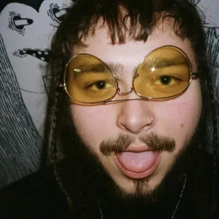 🚬 271490e1 Post Malone Post Malone, rapper, zanger, muzikant, beroemdheid, portret telegram sticker