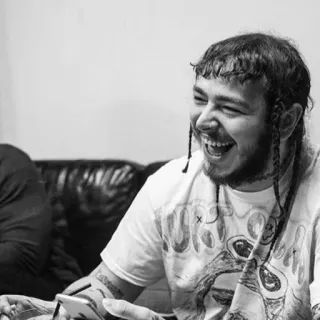 🍻 36064a86 Post Malone muziek, muzikant, portret, beroemdheid, rapper, Post Malone telegram sticker