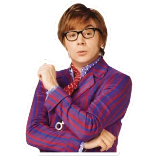 😕 9bb8fd84 Austin Powers comédie, espion, film, Austin Powers, personnage telegram sticker
