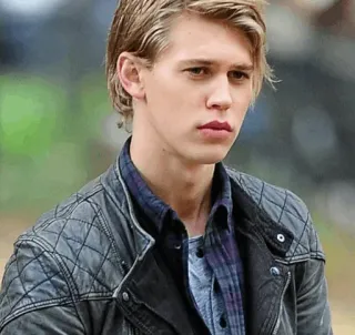 🌛 3abb9688 мужчина, портрет, блондин, кожаная куртка whatsapp sticker