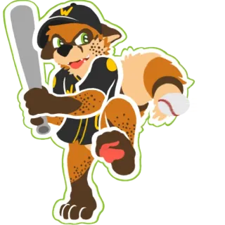 ⚾️ 1c4ae0c3 Furry, Honkbal, Sport, Dier, Vos, Personage whatsapp sticker
