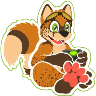 🎮 5704bd95 sticker, dier, personage, gaming, controller, furry, cartoon whatsapp sticker