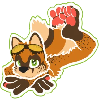 😉 817be3fb vos, dier, cartoon, furry, schattig, personage whatsapp sticker