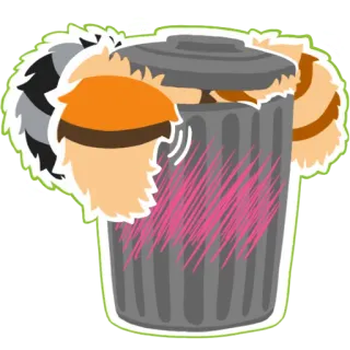 🗑 8fa86b6a afval, vuilnis, afvalbak, zwerfafval, afval whatsapp sticker