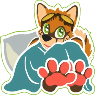 🐾 c2d21d53 dier, vos, cartoon, schattig, harig, personage whatsapp sticker