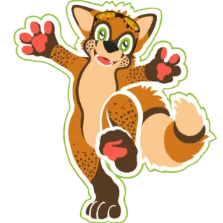 🤗 e8318e0d vos, cartoon, dier, furry, illustratie, sticker, personage whatsapp sticker