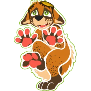 🤲 f0a0dc7b furry, dier, cartoon, hond, schattig whatsapp sticker