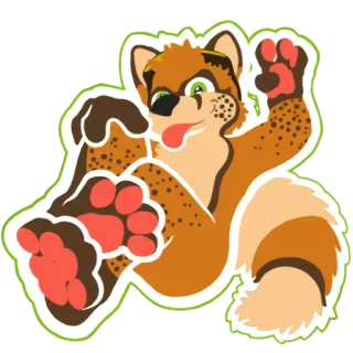 🐾 f2db48fb cartoon, dier, personage, furry, vos, schattig whatsapp sticker