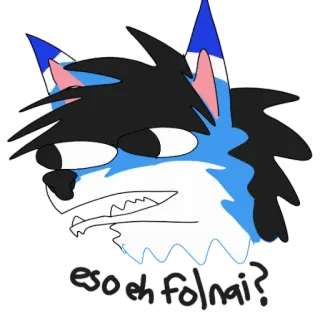 🐕 771eaa93 eso eh folnai? Furry, Anthropomorphe, Animal, Cartoon, Mème, Art numérique telegram sticker