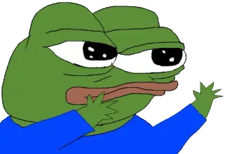 😊 5c53d17c Pepe the Frog 表情包, 青蛙, 难过, 角色, 网络 telegram sticker