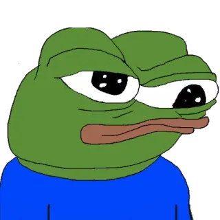 😑 862043d0 Pepe the Frog 佩佩, 青蛙, 表情包, 悲伤, 网络 telegram sticker