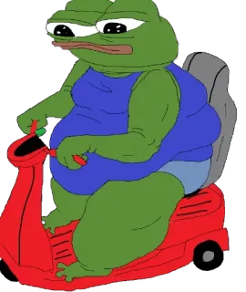 ⚫ ab7fb832 Pepe the Frog pepe, 青蛙, 梗, 滑板车 telegram sticker