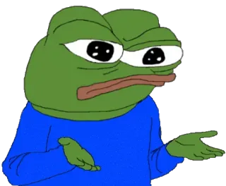 🕋 ae39ec79 Pepe the Frog pepe, 青蛙, 表情包, 困惑, 表情 telegram sticker