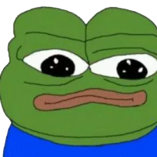 😊 e21a2d76 Pepe the Frog 青蛙, 表情包, 网络, 伤心, 佩佩 telegram sticker