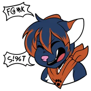 😡 2e71a4b4 F@*K
S!%T 卡通, 兽人, 脏话, 脏字, 骂人 telegram sticker