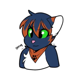 🤷‍♂️ 2eb66a27 shrug 猫, 毛茸茸, 兽人, 卡通, 动物, 可爱, 耸肩 telegram sticker
