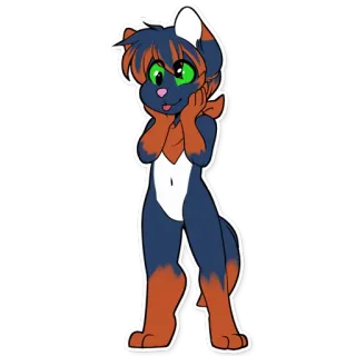 🙃 3ef32172 兽人, 拟人, 动物, 角色, 卡通, 可爱 telegram sticker