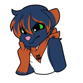 🖕 452bbba9 兽人, 卡通, 拟人, 中指, 冒犯手势, 贴纸 telegram sticker