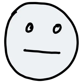 😐 5ad9bf6f wajah, emoji, sederhana, tanpa ekspresi, minimalis, kartun, gambar telegram sticker