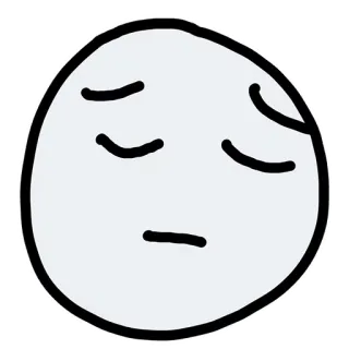 😔 6e4ac6db sedih, wajah, suasana hati, ekspresi, coretan, sederhana telegram sticker