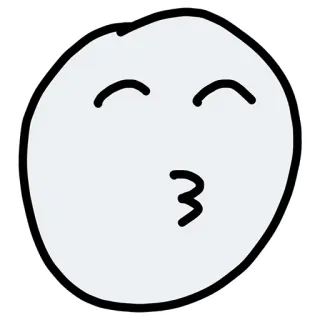 😙 8e62df75 Wajah mencium, Emoji, Kartun, Smiley, Lucu, Wajah telegram sticker