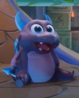 😍 5f4eaec8 漫画, ドラゴン, 可愛い, ファンタジー, 動物, 紫, 青 telegram sticker