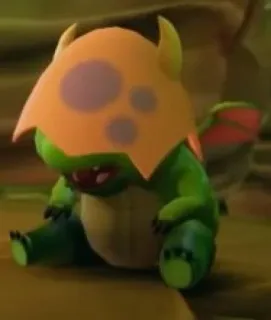 😚 c4a09e50 漫画, ドラゴン, 赤ちゃん, かわいい, 緑, オレンジ telegram sticker