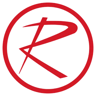 👍 0b0a85e8 lettera R, cerchio rosso, logo, iniziale, alfabeto, lettermark telegram sticker