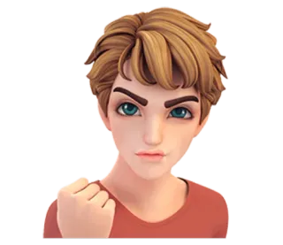 👊 5933cca2 Kartun, 3D, Karakter, Muda, Laki-laki, Anak laki-laki whatsapp sticker