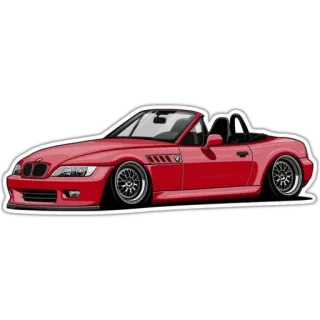 🚗 5a024a34 자동차, 오픈카, 빨간색, 차, 로드스터, 차량 telegram sticker