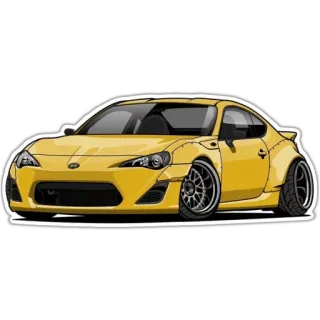 🚗 5c99c8e4 노란 차, 스포츠카, 쿠페, 자동차, 차량, 튜닝 telegram sticker