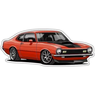 🚗 d7ecc47a 차, 매버릭, 차량, 자동차, 빨간색, 쿠페 telegram sticker